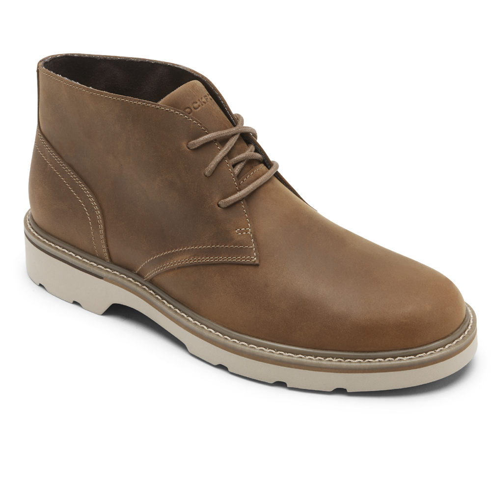 Botas Rockport Homem Marrom - Charlee Waterproof Chukka - 68790LZBG